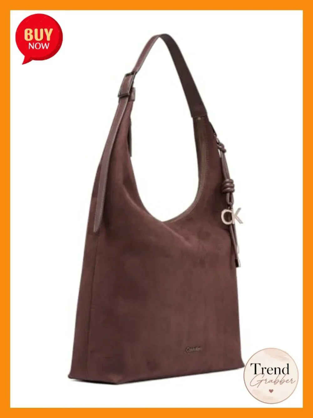 Faux Suede Large Hobo Shoulder Bag Adjustable Strap